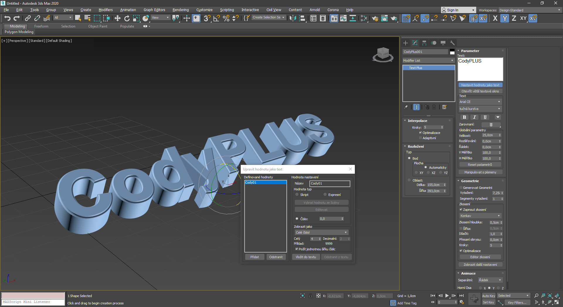 3ds MAx 2020 CZECH LANGUAGE